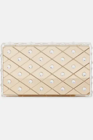 Aquazzura Deco embellished clutch