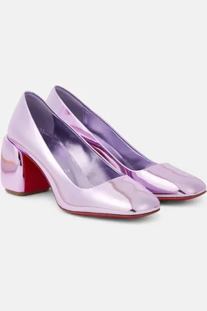 Christian Louboutin Minny 70 metallic leather pumps