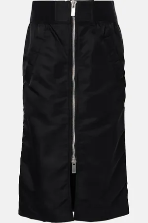 SACAI Twill midi skirt