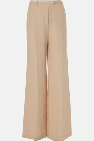 Loro Piana Emmit linen crÃªpe flared pants