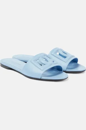 Dolce & Gabbana DG leather slides