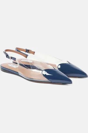 Alaïa AlaÃ¯a Le CÅur patent leather and PU slingback flats
