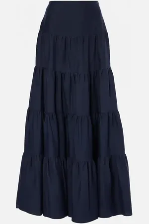 GABRIELA HEARST Morse tiered linen maxi skirt