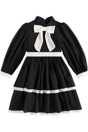 PATACHOU Bow-detail tiered tulle dress