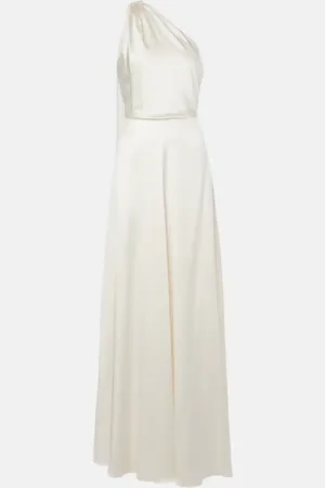 Max Mara Bridal Pamela draped silk satin gown
