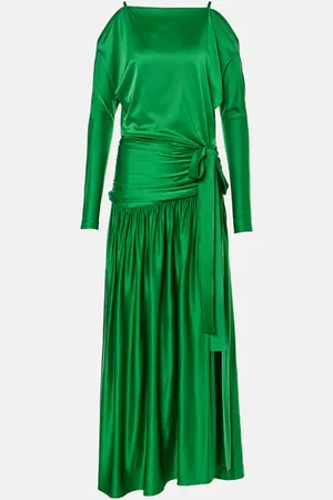 Paco rabanne Gathered satin gown