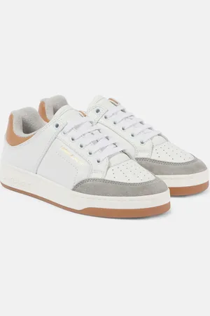 Saint Laurent SL/61 suede-trimmed leather sneakers