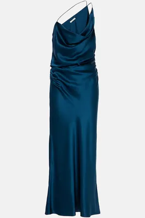 The Sei One-shoulder silk satin maxi dress