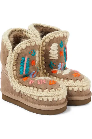 Mou Embroidered suede boots