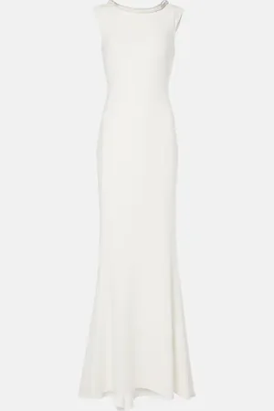 Max Mara Bridal Corsica embellished cady gown