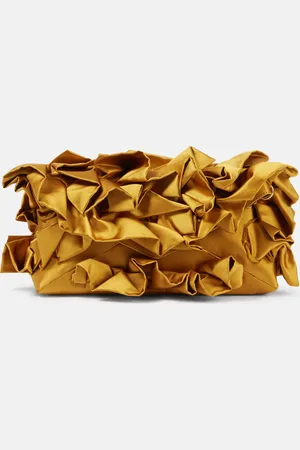 DRIES VAN NOTEN Ruffled silk satin clutch