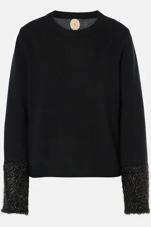 Jardin des Orangers LamÃ©-trimmed sweater