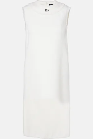 Dolce & Gabbana DG wool-blend tweed shift dress