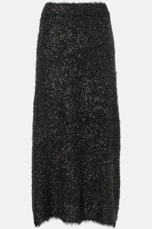 Jardin des Orangers LamÃ© knitted midi skirt