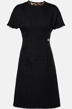 Dolce & Gabbana DG wool-blend tweed minidress