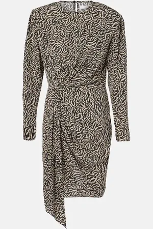 Marant Etoile Dulce printed gathered minidress