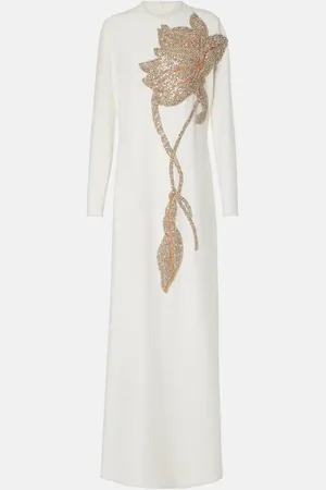 Costarellos Embellished crÃªpe gown