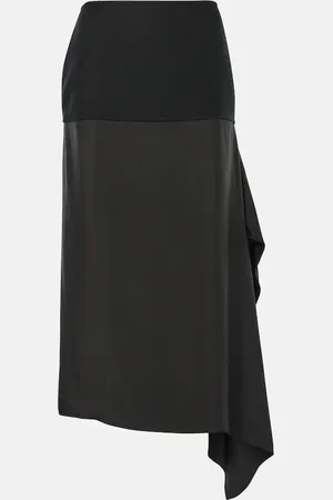 Jil Sander Asymmetric wool miniskirt