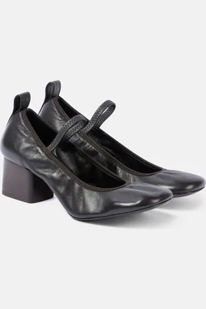 LEMAIRE Square Ballerina 55 leather Mary Jane pumps