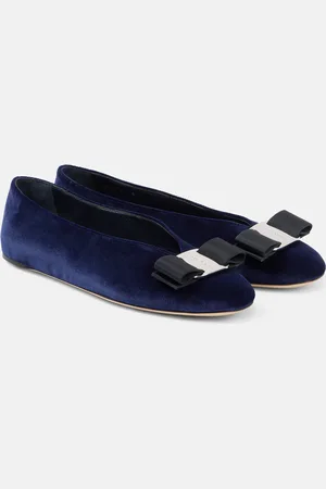 Salvatore Ferragamo Vanna velvet ballet flats