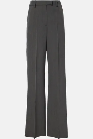 VALENTINO High-rise wool straight pants