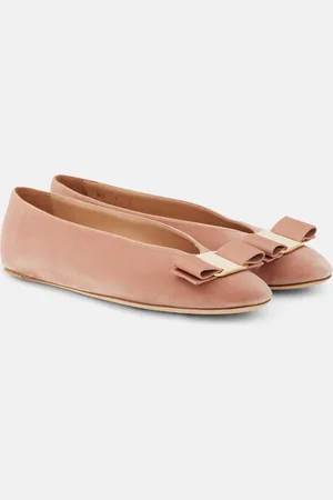 Salvatore Ferragamo Vanna velvet ballet flats