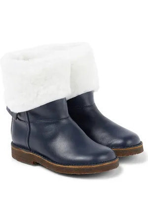 PèPè PÃ¨PÃ¨ Shearling-trimmed leather boots