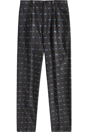 Gucci Horsebit jacquard wool-blend flannel pants