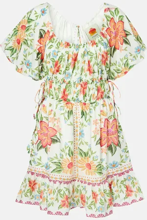 Farm Rio Bloom Garden cotton-blend minidress