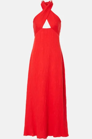 JOHANNA ORTIZ Halterneck cutout maxi dress