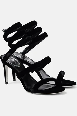 RENE CAOVILLA Cleo 80 velvet sandals