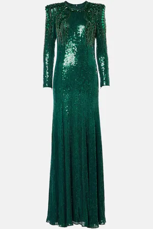 Jenny Packham Paloma embellished sequined gown