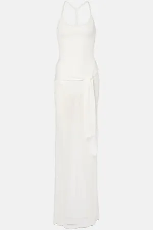 Jacquemus La Robe Maille Nodo sheer gown