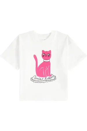 Mini Rodini Cat printed cotton jersey T-shirt