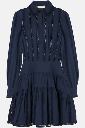 ULLA JOHNSON Camille pleated cotton minidress