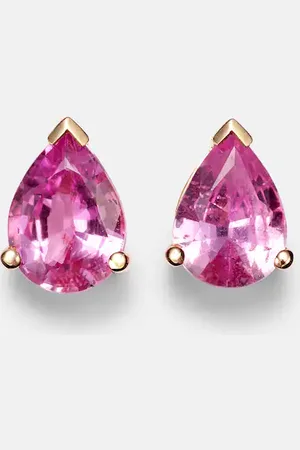 Shay 18kt rose earrings with sapphire and diamonds