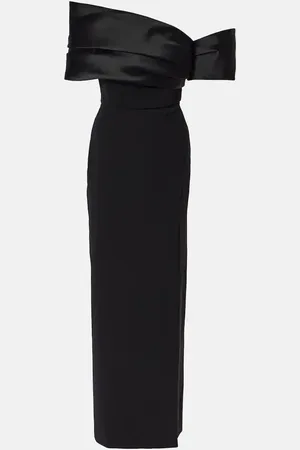 Solace Alexis satin-trimmed maxi dress