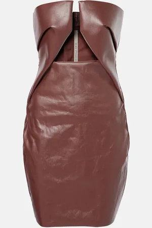 Rick Owens Prong coated denim minidress