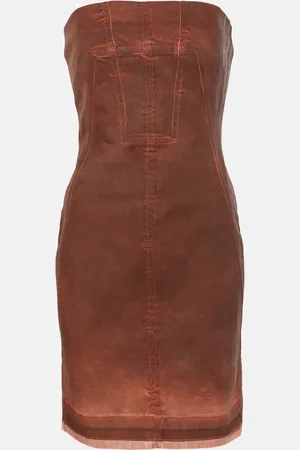 Rick Owens DRKSHDW denim bustier dress