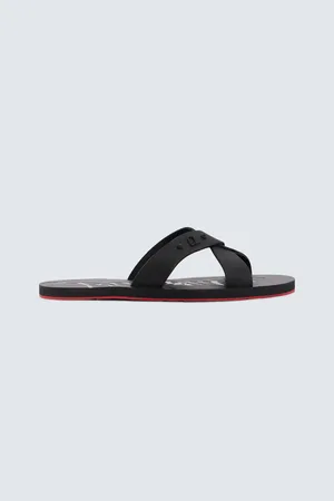 Christian Louboutin Loubi Cross rubber slides