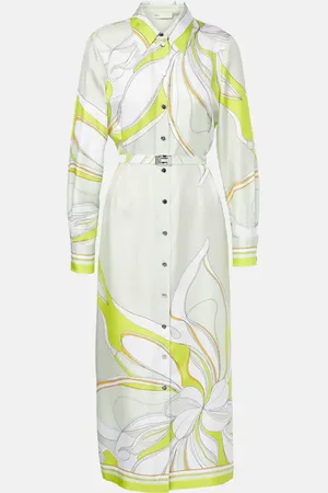 Tory Burch Printed silk twill shirt dress
