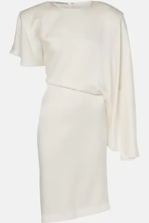 Stella McCartney Asymmetric crÃªpe satin midi dress