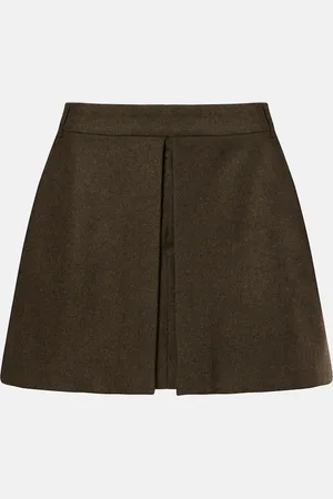 Ami Wool flannel miniskirt