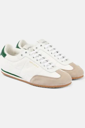 Saint Laurent Circle suede-trimmed sneakers