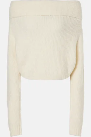 CHRISTOPHER ESBER Off-shoulder bouclÃ© sweater