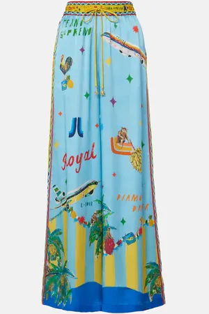 ALÉMAIS AlÃ©mais All Aboard silk satin wide-leg pants