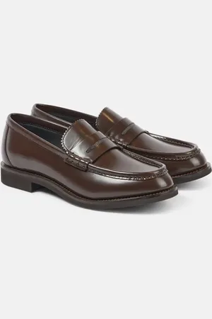 Brunello Cucinelli Monili leather penny loafers