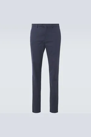 Loro Piana Carlo cotton-blend satin straight pants