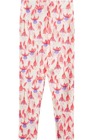 Mini Rodini Fuchsia cotton-blend leggings