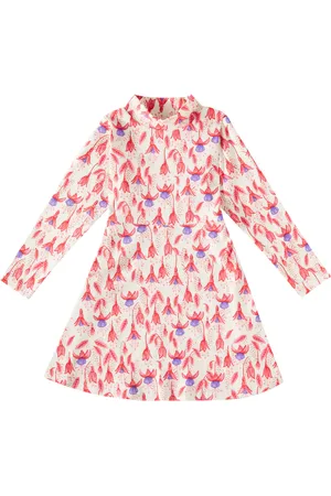 Mini Rodini Fuchsia cotton-blend dress